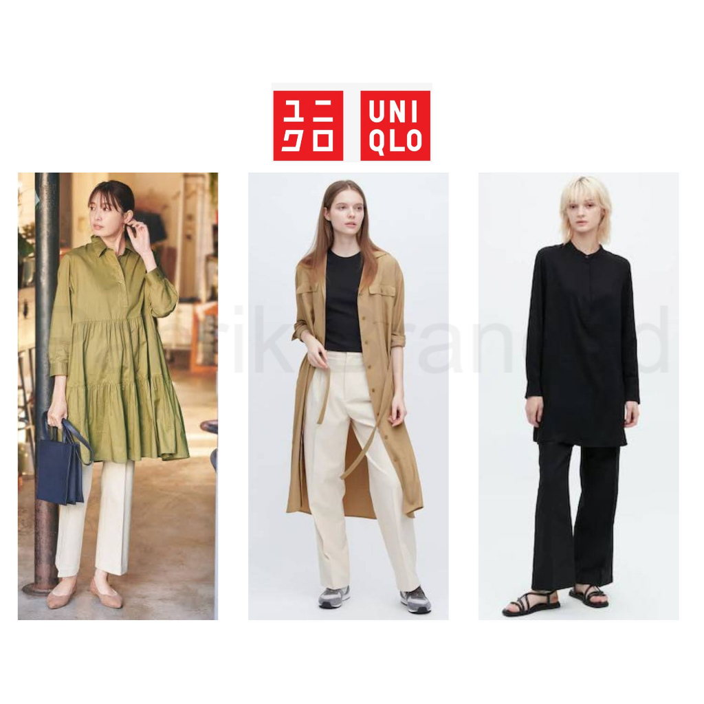 pabrik branded Uniql* tunic dress M L XL baju dress Unqlo tunik model terbaru wanita atasan dewasa m