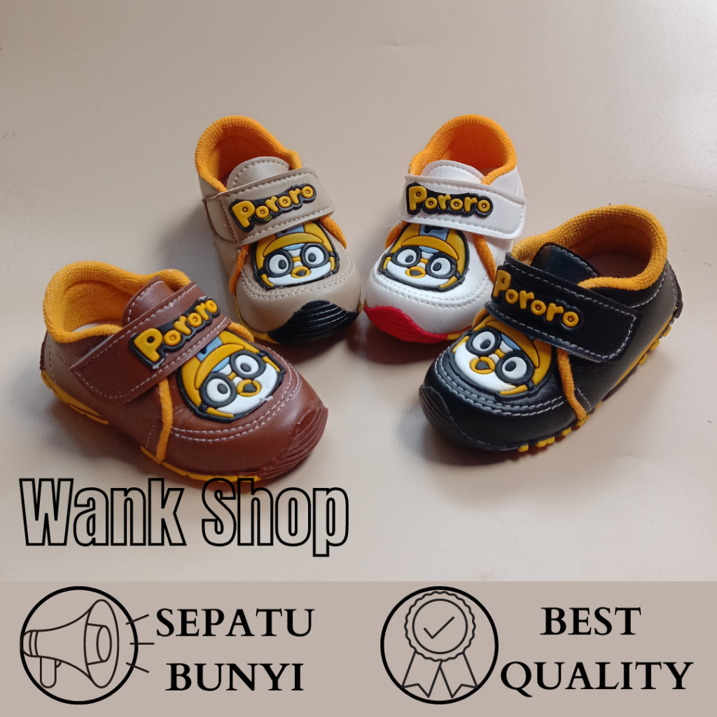 SEPATU BUNYI BAYI LAKI LAKI USIA 1-3 TAHUN / SEPATU ANAK BUNYI CIT CIT - POROR