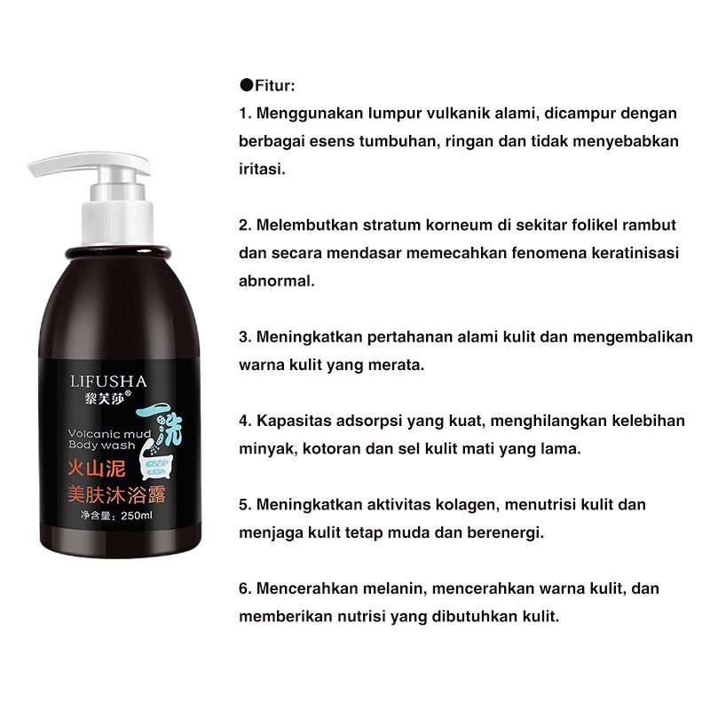 LIFUSHA Sabun lumpur vulkanik deep cleaning moisturize skin berkualitas