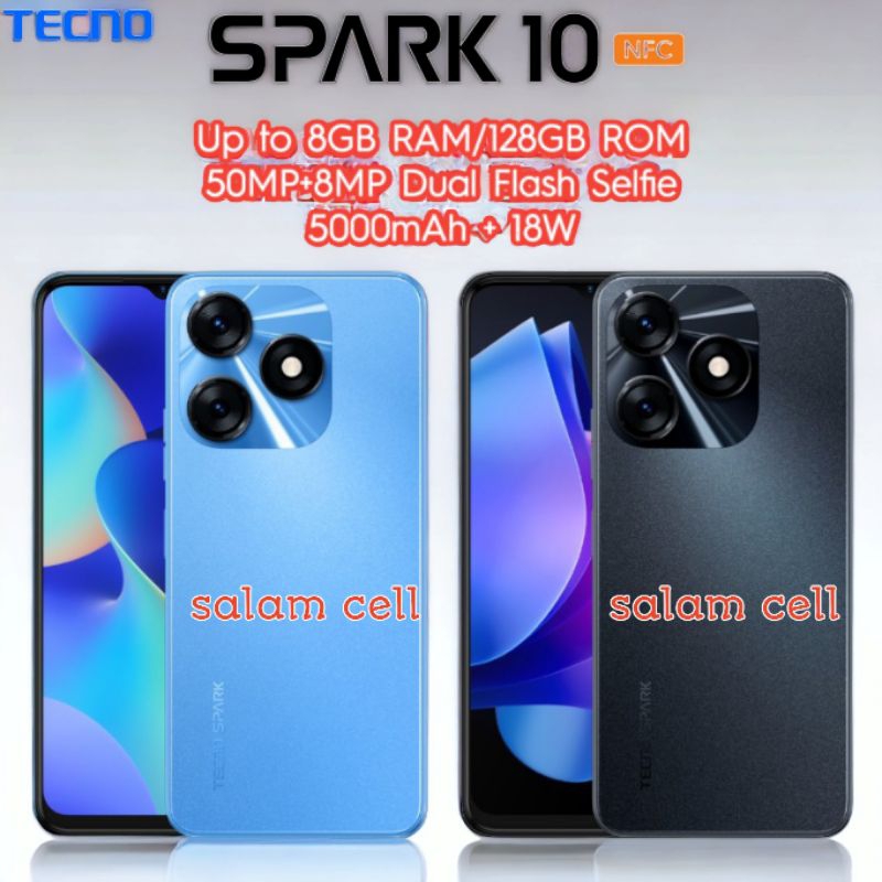 Tecno SPARK 10 NFC Ram 8+8/128GB Camera 50MP Baterai 5.000mAh Garansi Resmi TM