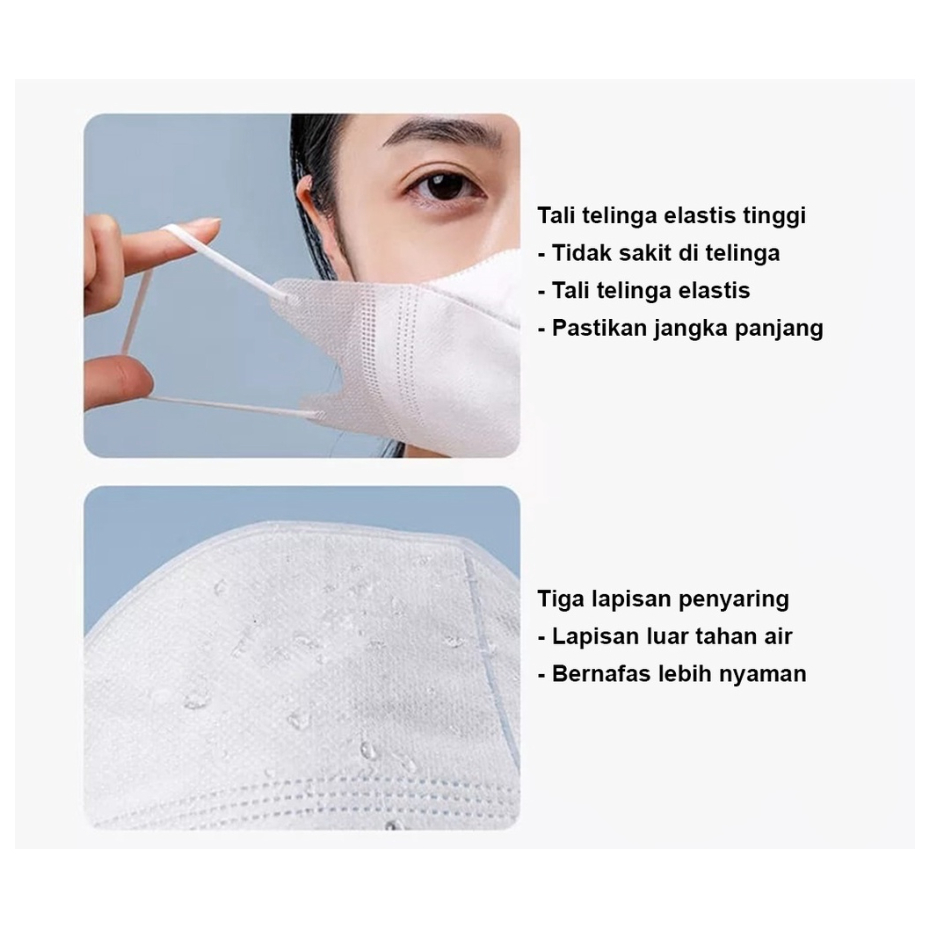 MASKER DUCKBILL 4 PLY POLOS ISI 50 PCS