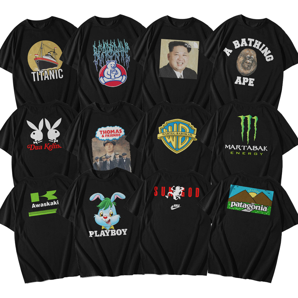 Kaos Logo Brand | Baju Kata Kata Plesetan Parody