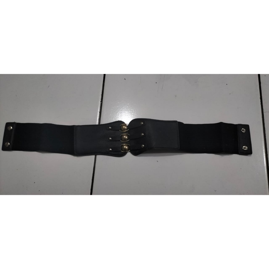 Belt Hitam Import Wanita/ Beda Motif/BIsa pilih