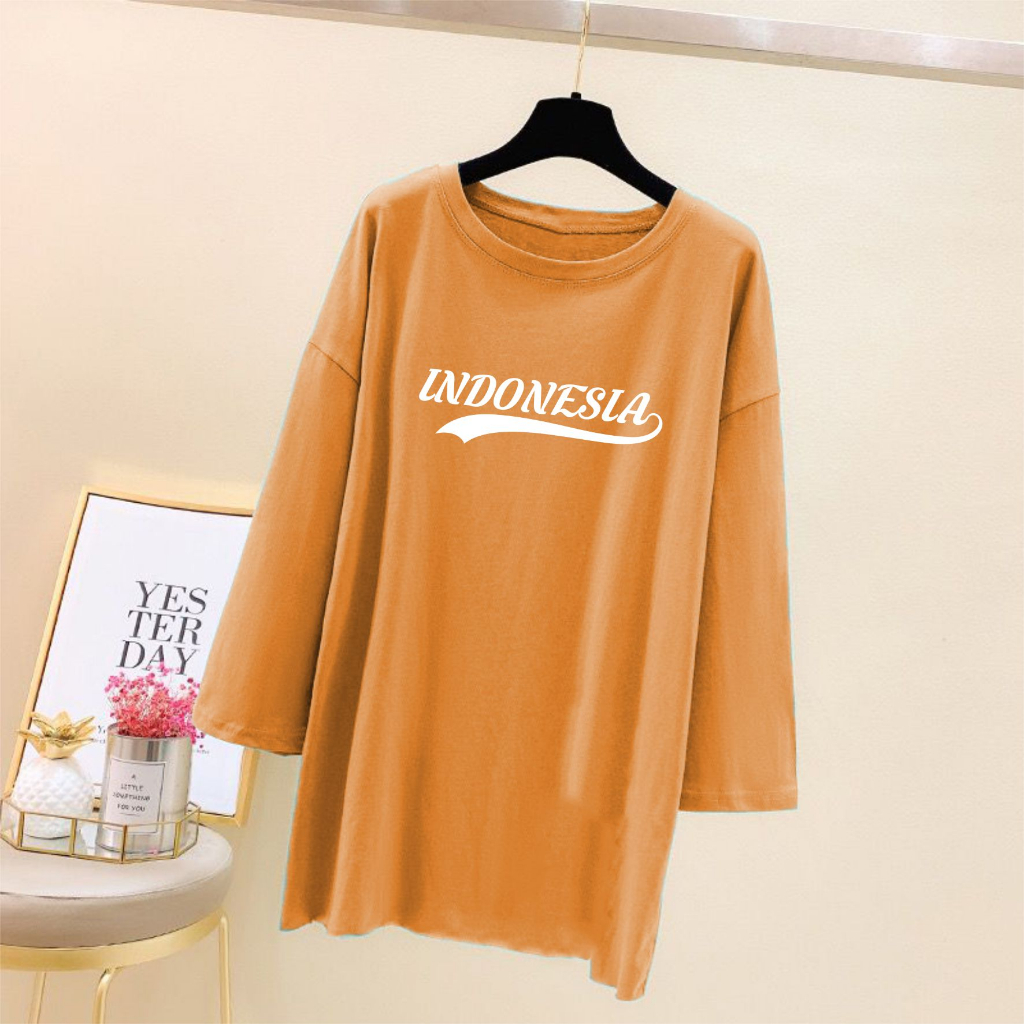 KAOS KATUN COMBED OVERSIZE WANITA 17AGUSTUS INDONESIA