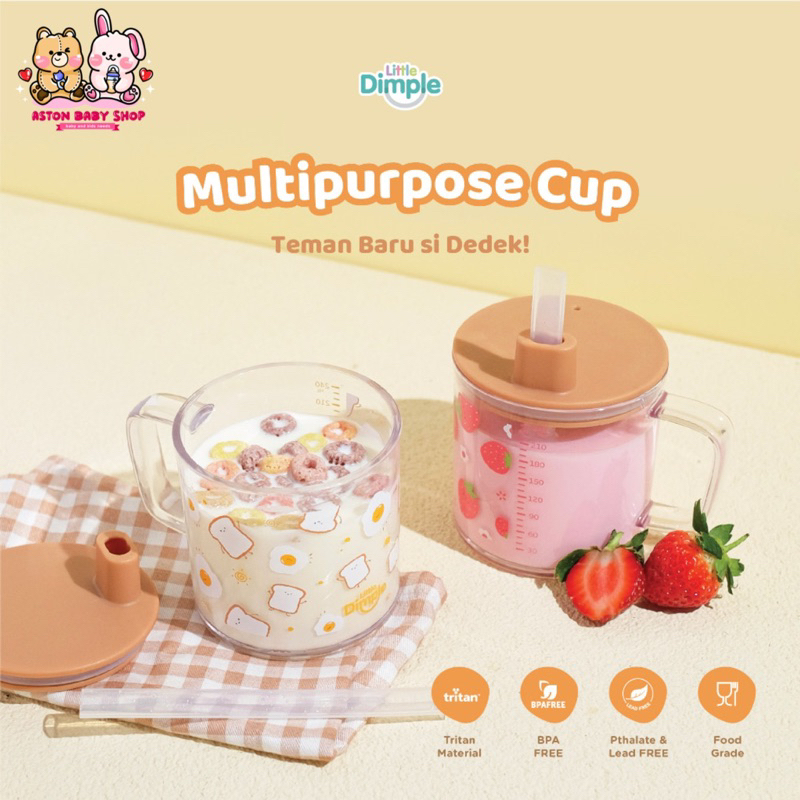 Little Dimple Multipurpose Cup Tritan Cup Cangkir Gelas Minum Anak