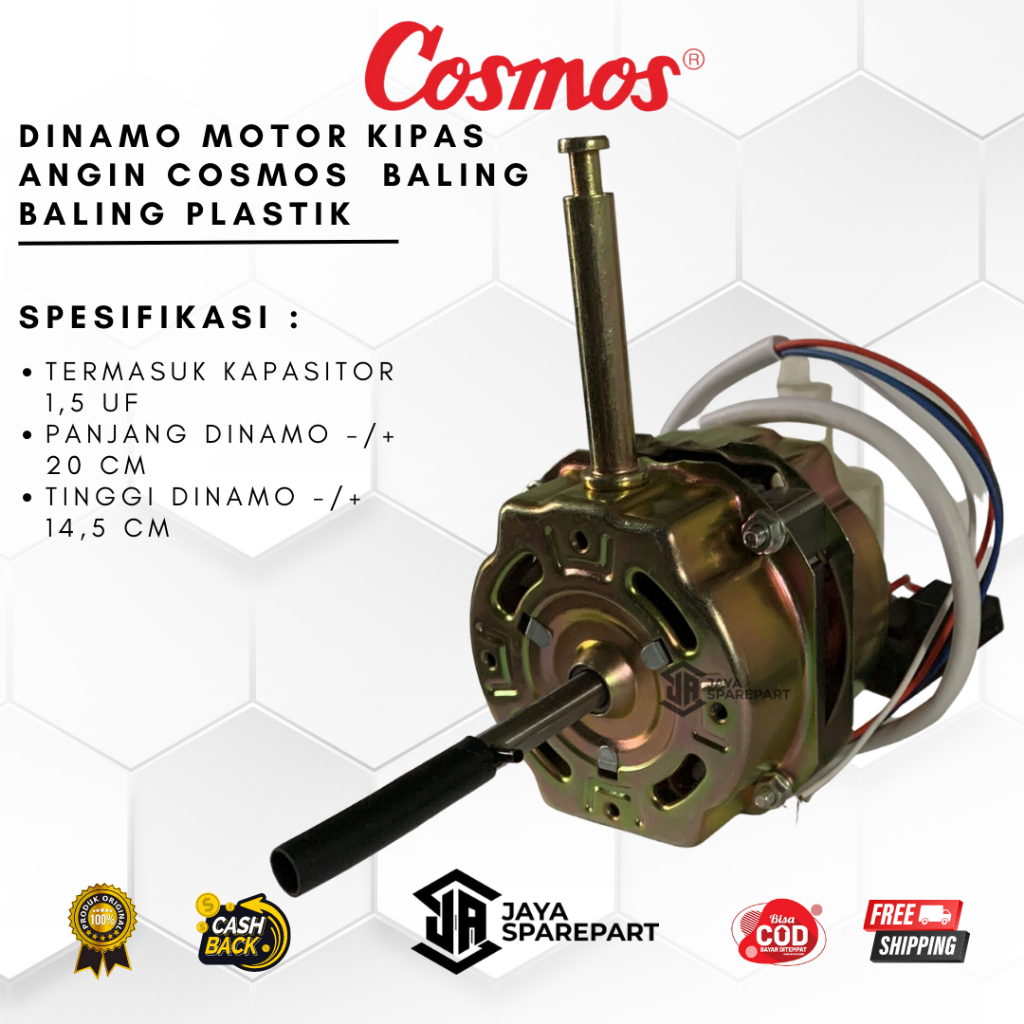 Dinamo Motor Kipas Angin Cosmos  Baling Baling Plastik | Dinamo Kipas Angin