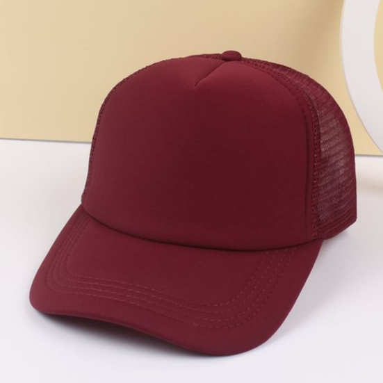 TOPI PRIA DISTRO TRUCKER HAT TOPI JARING HITAM MAROON