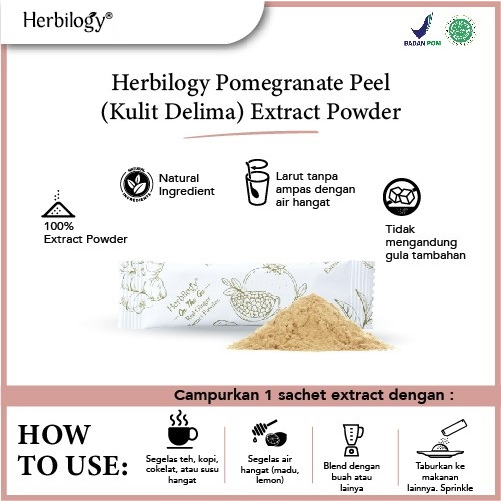 Herbilogy On the Go Pomegranate Peel (Kulit Delima) Extract 20sachets