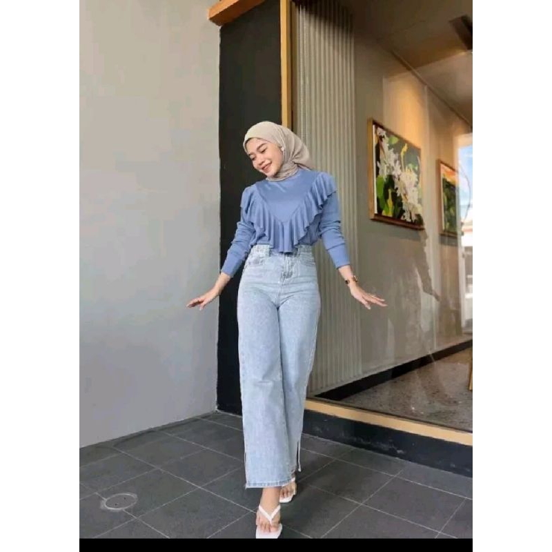 blouse zara ruffle