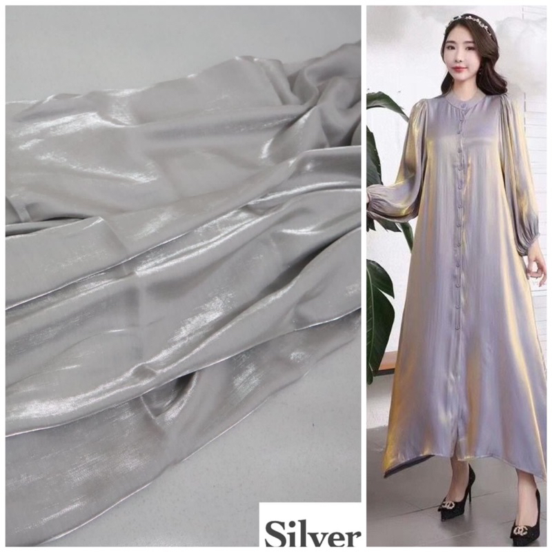 Kain shimmer silk premium harga per setengah meter