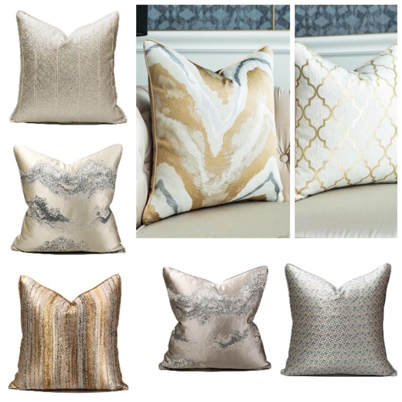 Sarung Bantal Mewah Unik Motif Sarung Bantal Sofa Gold Emas