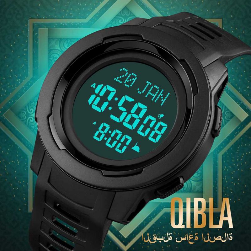 SKMEI Jam Tangan Digital Pria Muslim Qibla - 1729