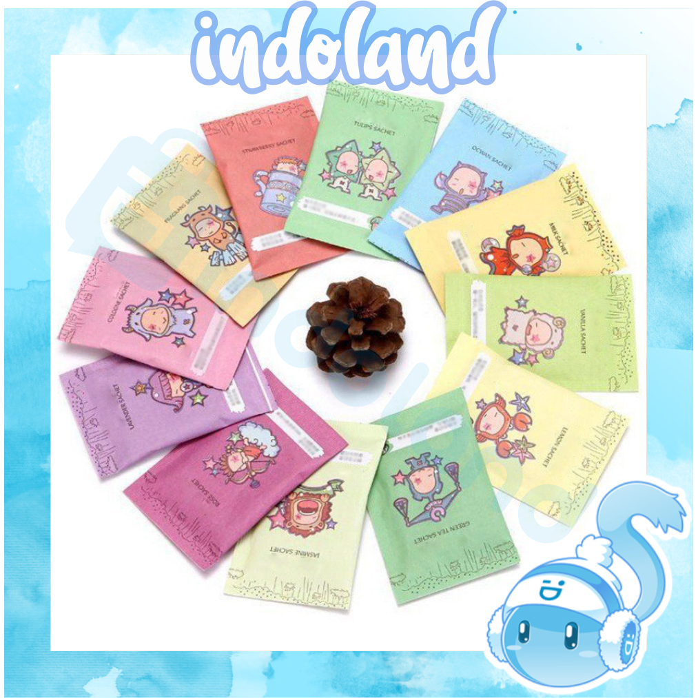 ☀INDOLAND☀  Pengharum Ruangan Floral Sachet / Pewangi Kamar Mandi Toilet Lemari Laci Rak Sepatu Mobil Tas / Parfum Saset / Air Freshener R904