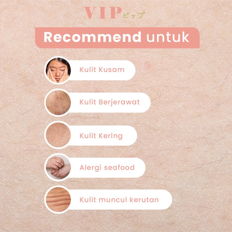 VIP Builder Collagen Peach Plant based minuman kolagen kecantikan kulit pink vegan vegetarian box travel 5 15 sachet