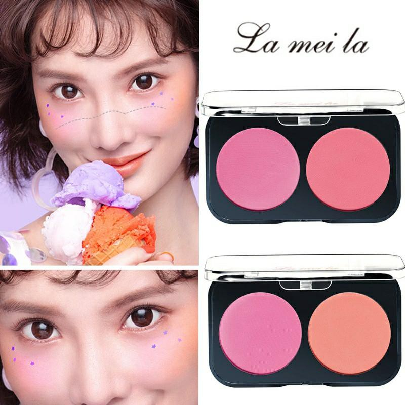 Hope Store - Lameila Palet Blush On 2in1 Mineral Pigment 6 Warna Pilihan LM5006