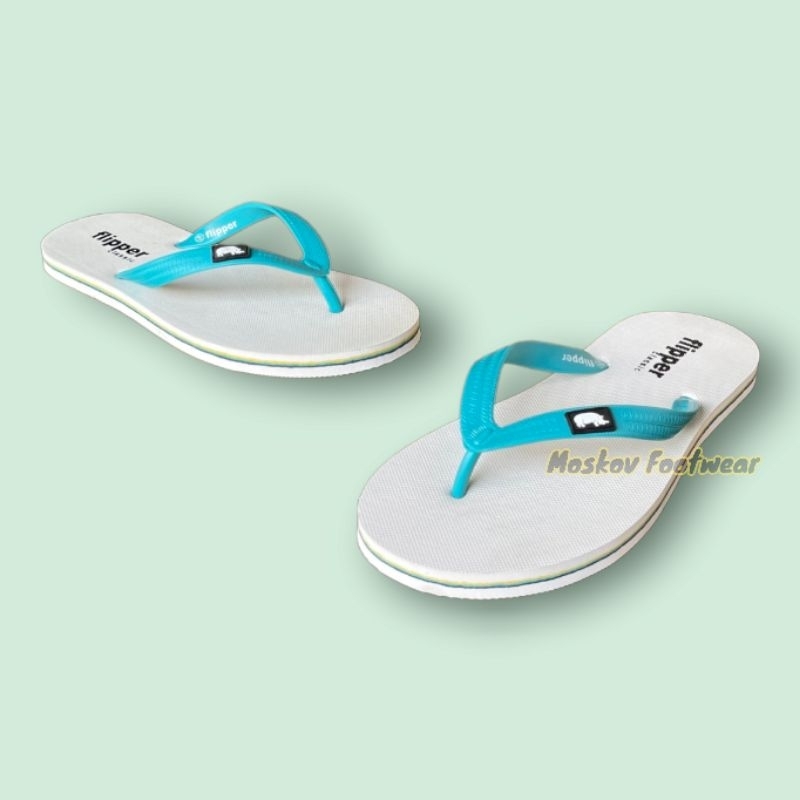 Munims Flip Flop Sandal Jepit Pria Santai Karet Rubber Anti Slip Sendal Japit Pantai Casual Flip Flop White On Green