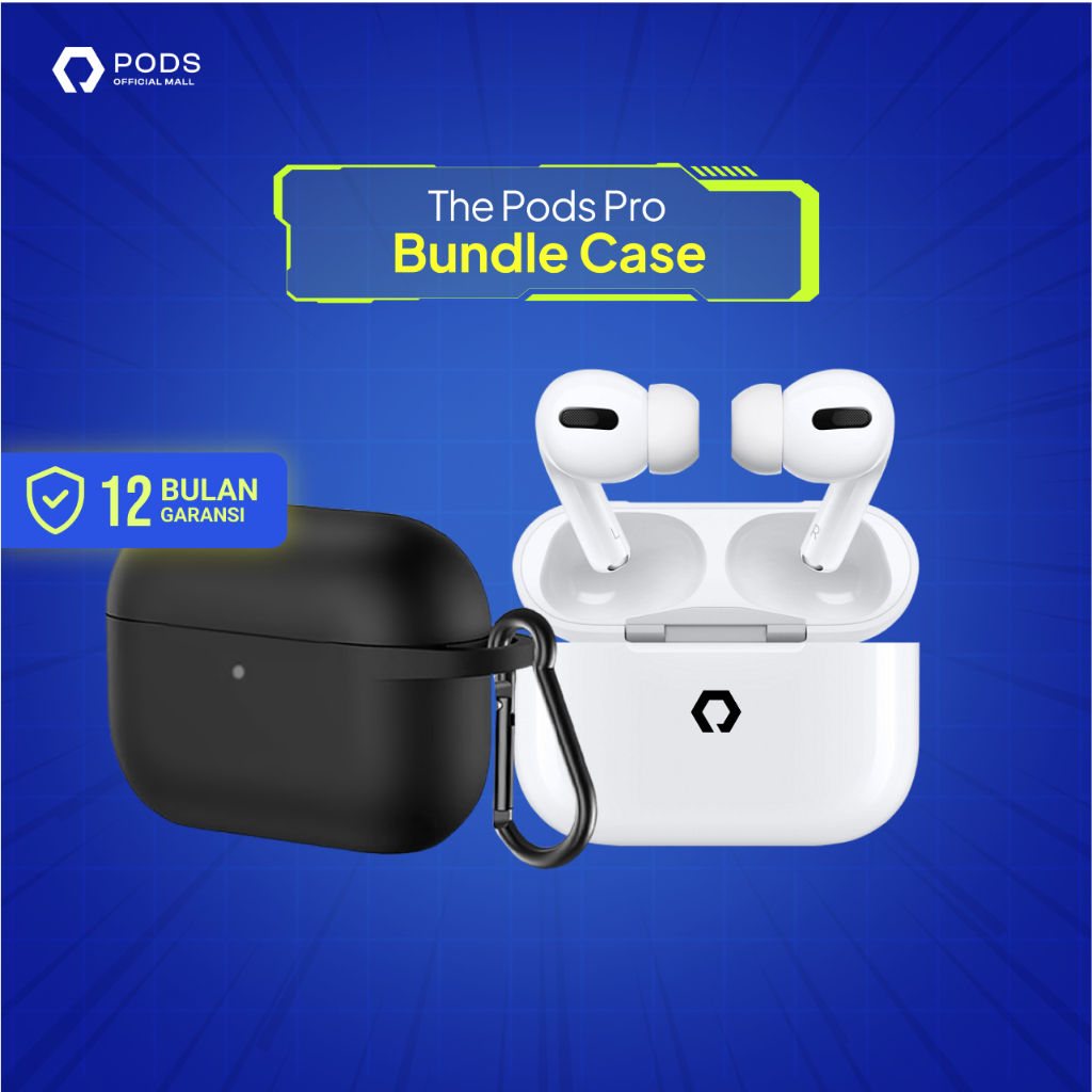 [PAKET HEMAT] Bundle 2 in 1 Starter Set [The Pods Pro + Free Premium Silicone Soft Case + Free Hook] by Pods Indonesiaa