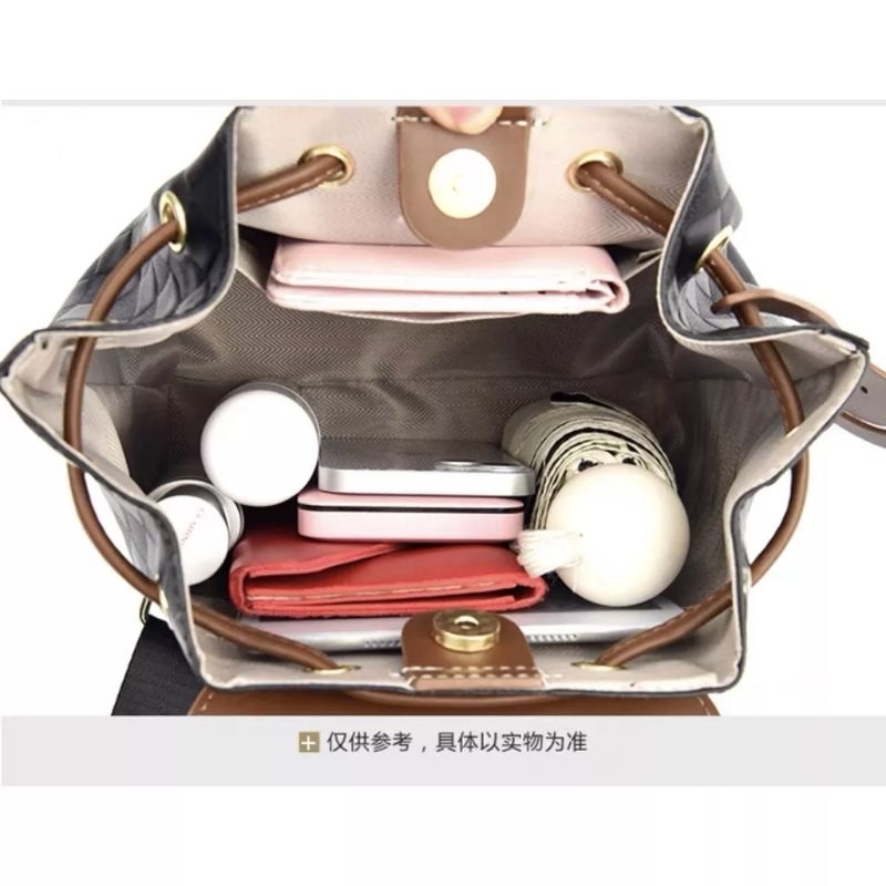 Tas Ransel Wanita Fashion Import Bahan Timbul