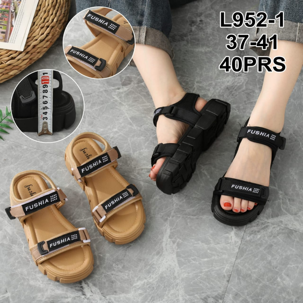 Sandal Gunung Wanita Import Sol Tebal Ban 2 Fushia Winola Collection WNL 952-1