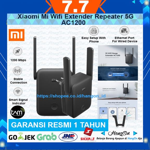 Xiaomi Mi Wifi Extender AC1200 5G Wifi Repeater AC 1200 Global alt Pro Alat Penguat Memperluas Sinyal Jaringan