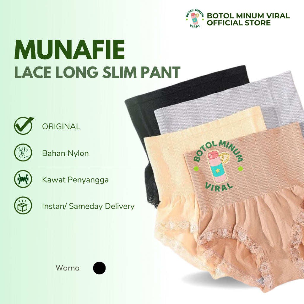 Korset Celana Pelangsing Perut Buncit Munafie Long Lace Slimming Pants