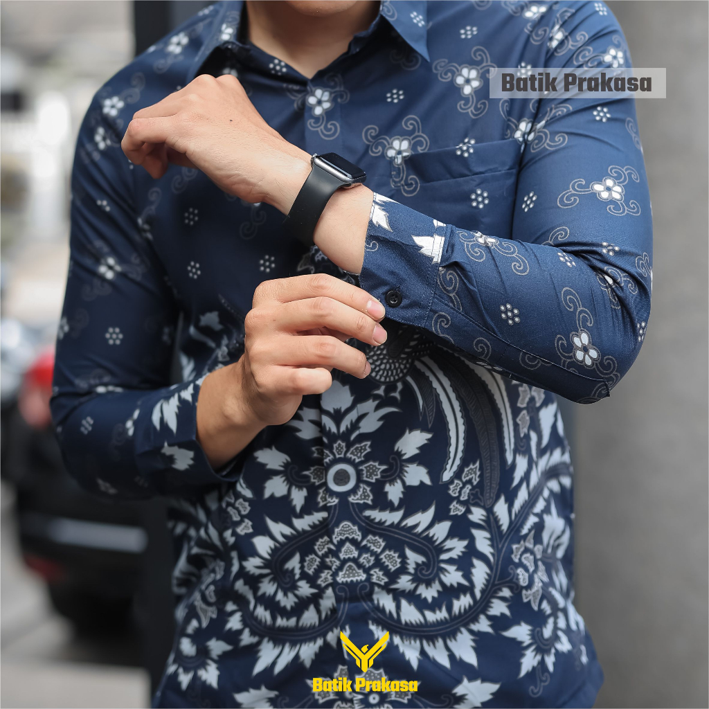 Kemeja Batik Prakasa Motif Arya Abimanyu Slimfit Lengan Panjang Batik Solo