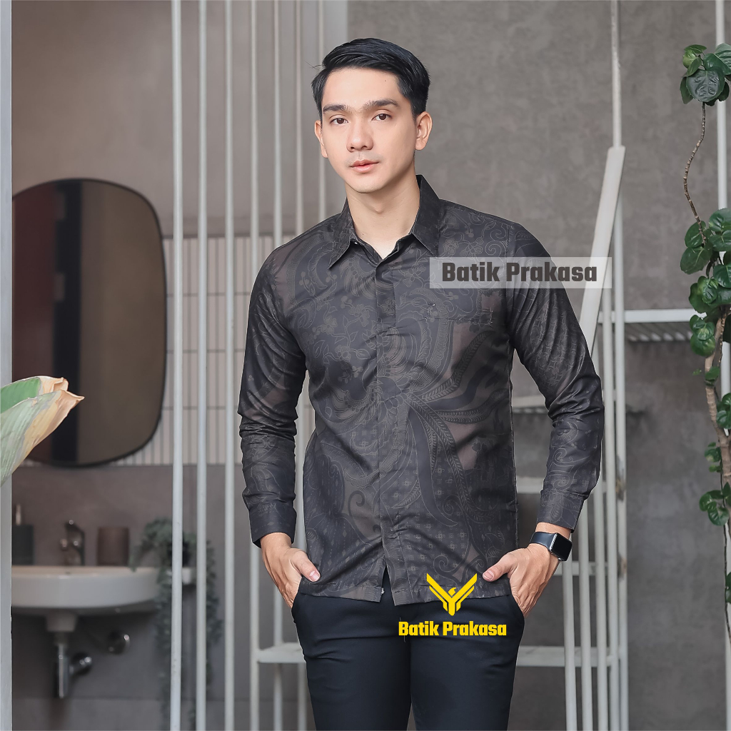 Kemeja Batik Prakasa Motif Gunaadya Slimfit Lengan Panjang Batik Solo