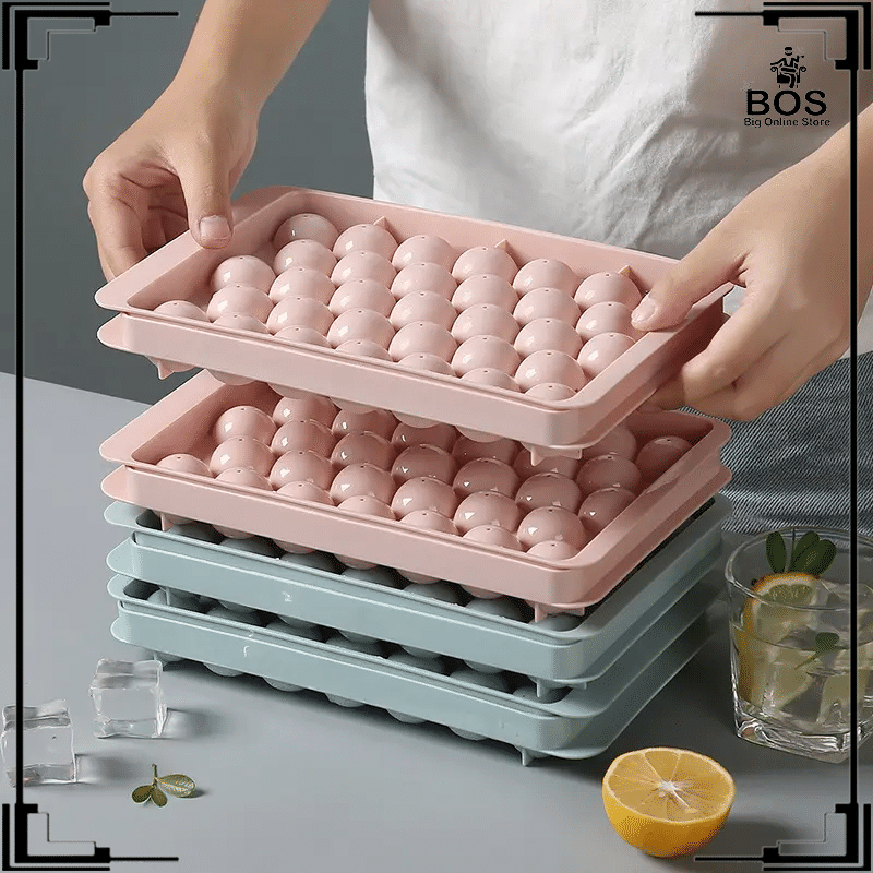 BOS - CETAKAN ES BATU BULAT 33 SEKAT / ALAT PENCETAK ICE PUDDING HOMEMADE