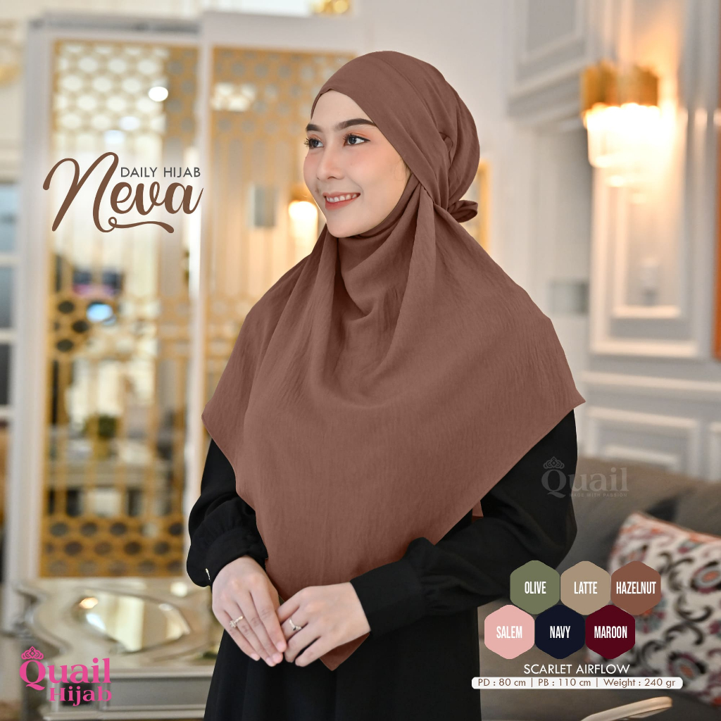 Quail Hijab - NEVA CASUAL DAILY HIJAB ORI QUAIL