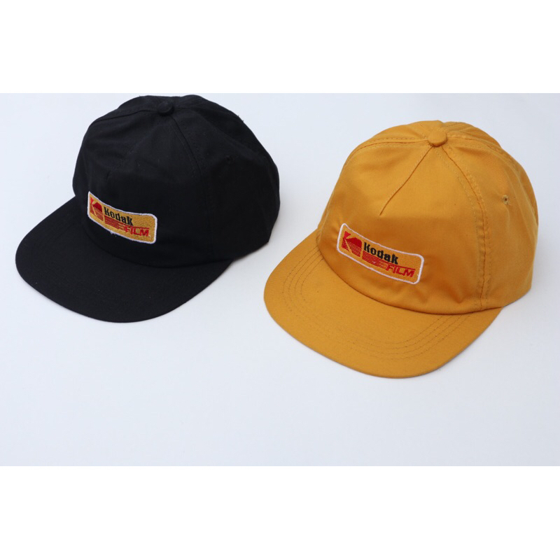 caps six panel black.yellow Kodak film / snapback hitam Kodak film vintage /caps casual vintage caps