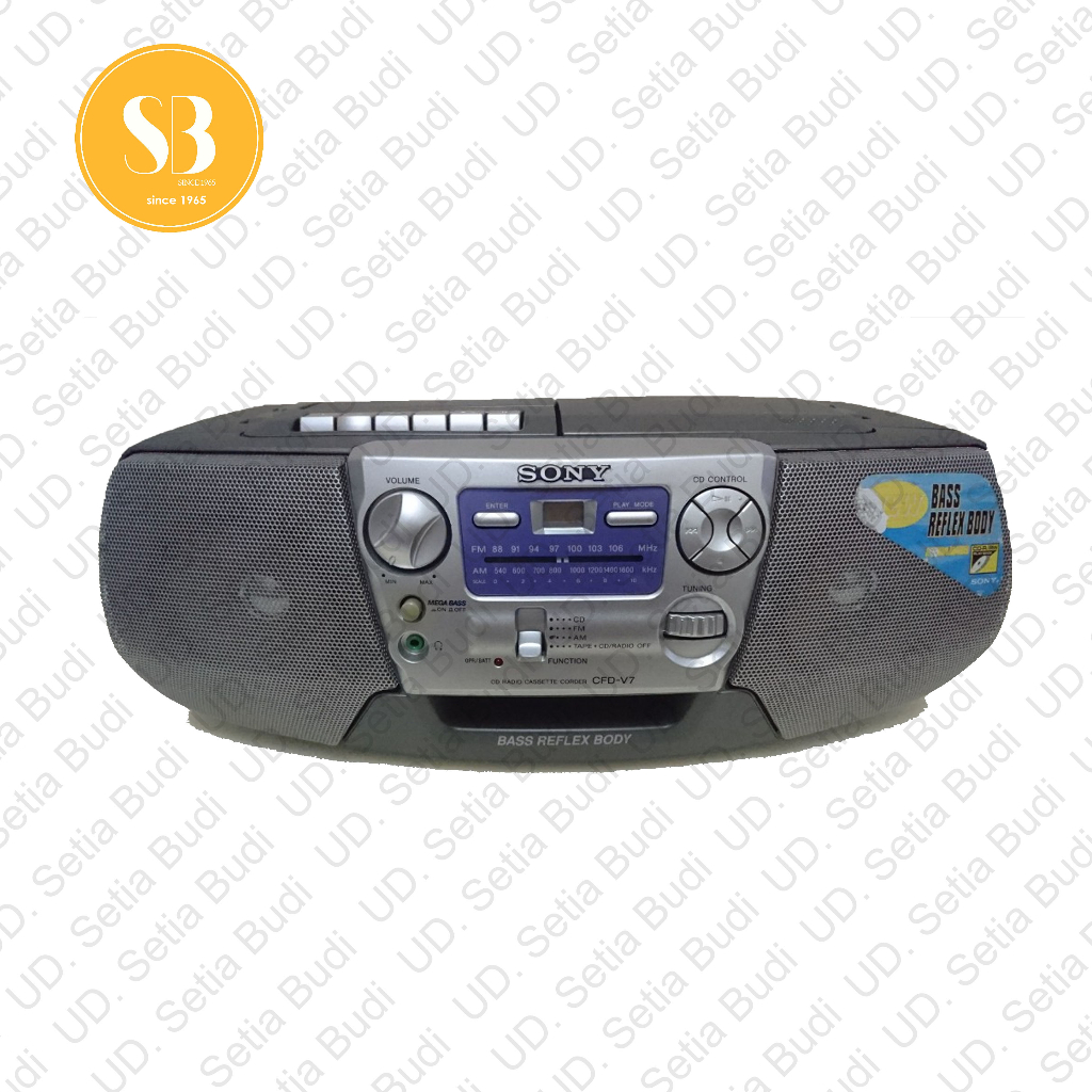 Radio Player Boombox Sony CFD-V7 CD Kaset Player Baru Gres