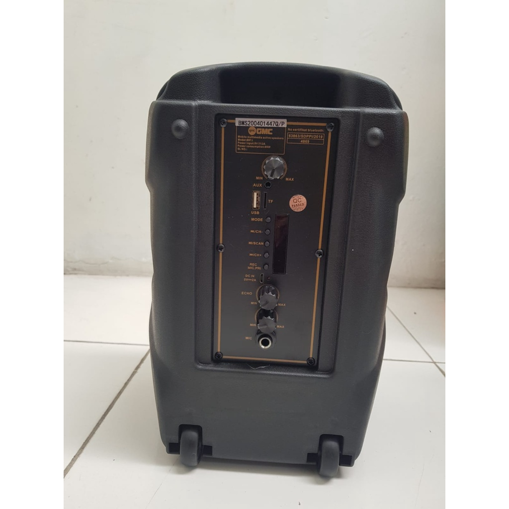 Speker Bluetooth GMC 897J NEW 8INCHI Free mic kabel karaoke | Speaker meeting Portable GMC 897 J 8 Inch Bluetooth Karaoke Extra Bass | FMS