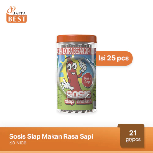 

Sosis Sonice Rasa Sapi Siap Makan Extra Besar 20%, isi 24