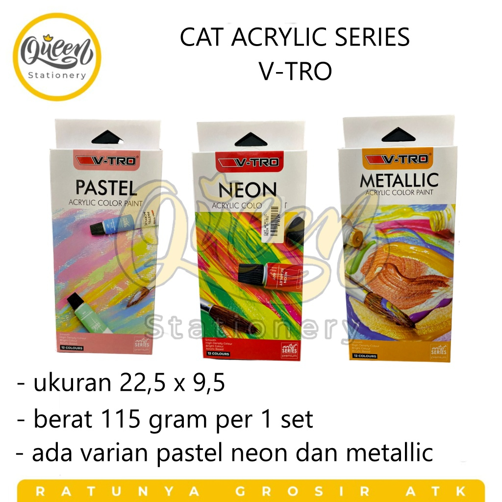 

1 SET CAT ACRYLIC SERIES V-TRO CAT LUKIS AKRILIK PAINT