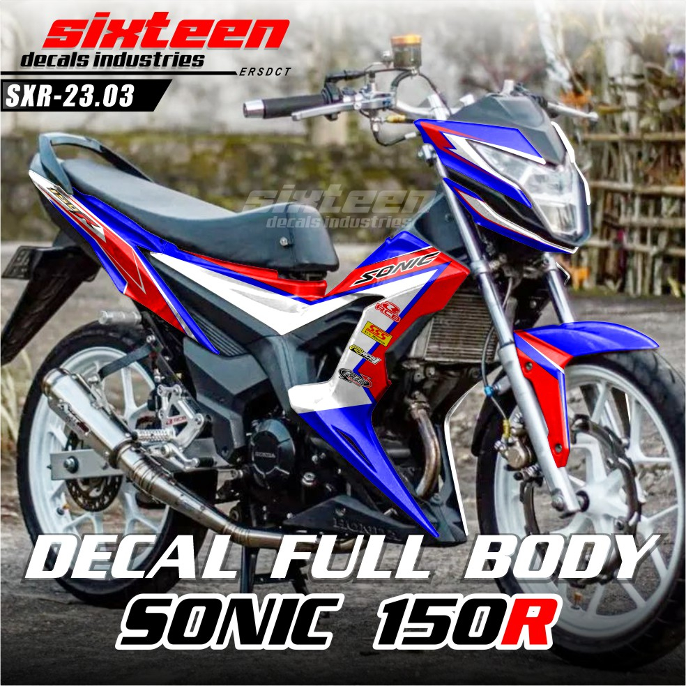 Decal Sticker Variasi Fullbody Honda Sonic 150R Motif Racing Terbaru Termurah Desain ROADRACE SXR 23