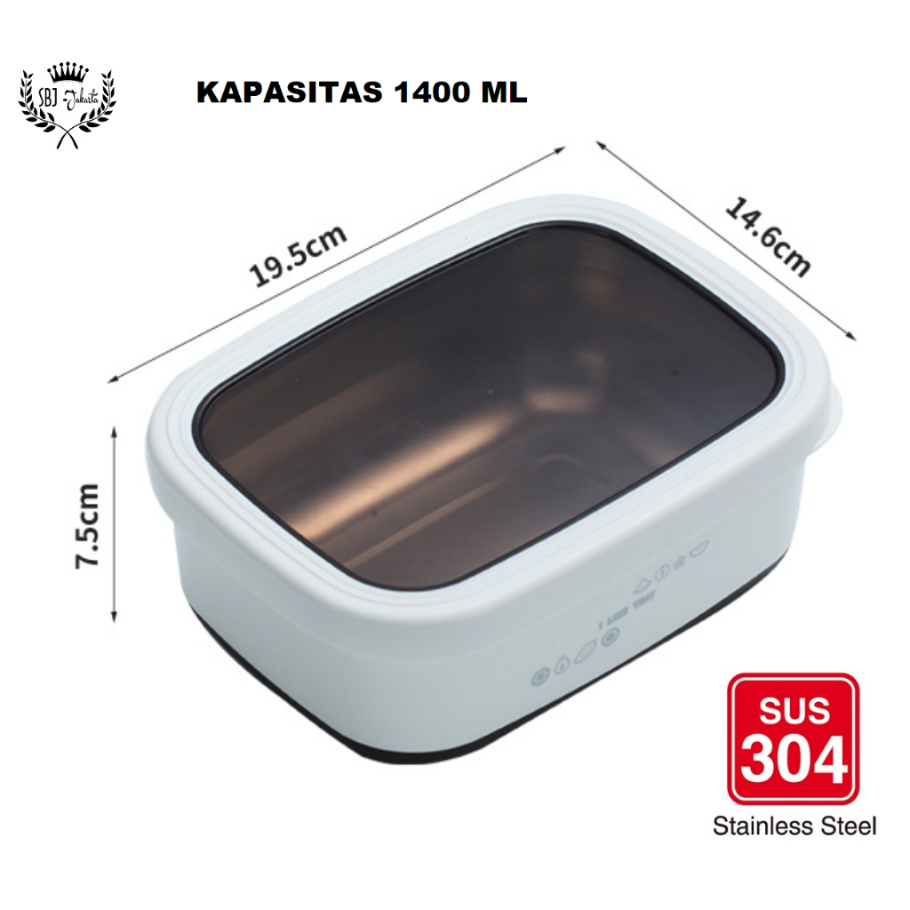 Kotak Makan Lunch Box 304 Stainless Steel Meal Box BPA Free ANTI BOCOR PREMIUM QUALITY