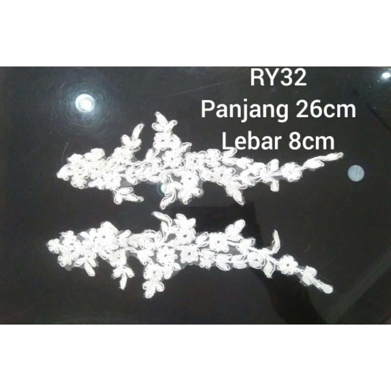 BRUKAT RENDA CORNELLY BORDIR BAHAN DASAR TILE COMPUTERISED EMBROIDERY