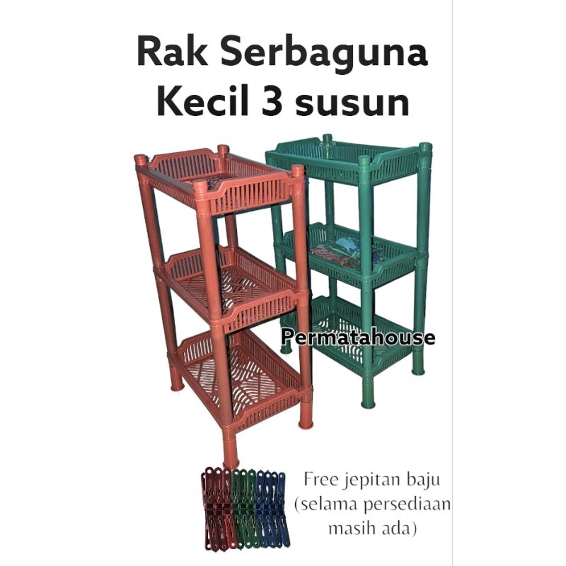 Rak Susun 3 Serba Guna Kecil / Rak Alat Tulis / Rak Bumbu Dapur