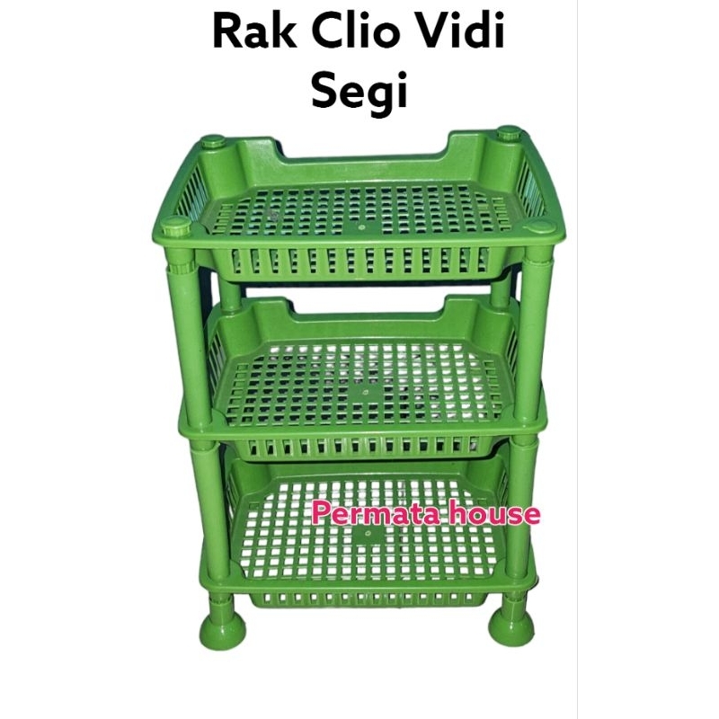 RAK CLIO VIDI 3 SUSUN - RAK SUSUN PLASTIK SERBAGUNA