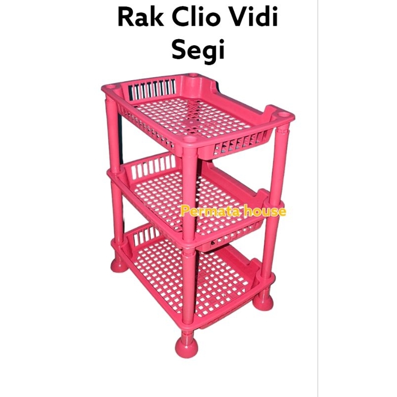 RAK CLIO VIDI 3 SUSUN - RAK SUSUN PLASTIK SERBAGUNA