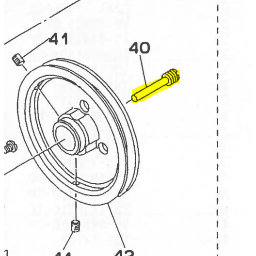 Screw 135-25407 Ori Taiwan Mesin Jahit Bartack YX-1850 / LK-1850