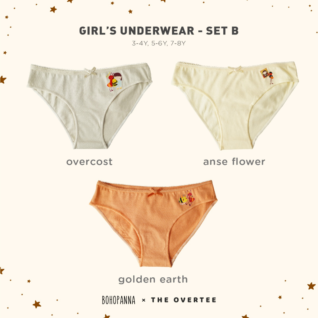 Bohopanna X The Overtee Girl Underwear CD Celana Dalam Anak Perempuan