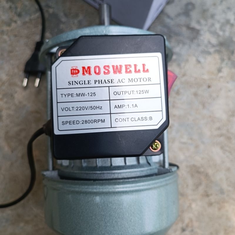 mesin dinamo parut kelapa mini Moswell electro motor 125w