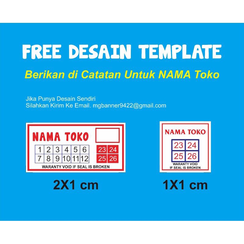 sticker segel pecah telur segel scurity
