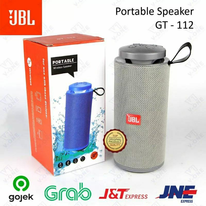 Speaker Bluetooth GT-112+LED Mini Tabung/Speaker aktif Wireless Extra Bass Super Bass