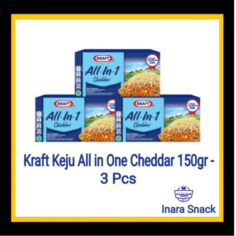 

Kraft Keju All In One Cheddar 150g isi 3 pc