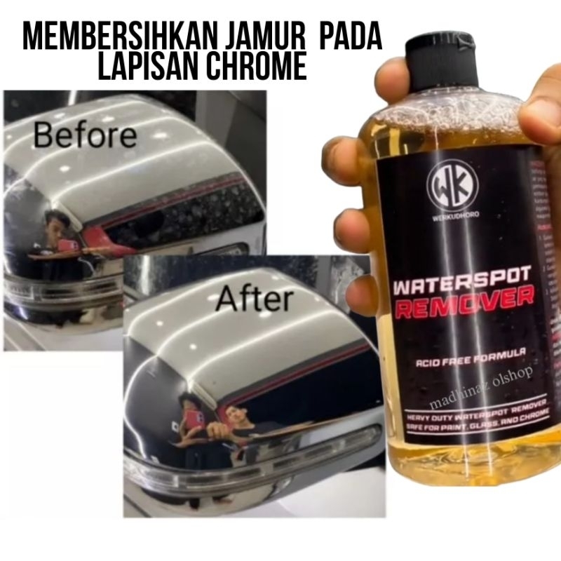 WK waterspot remover cairan ampuh anti jamur kaca jamur bodi mobil motor penghilang jamur kerak air mobil motor