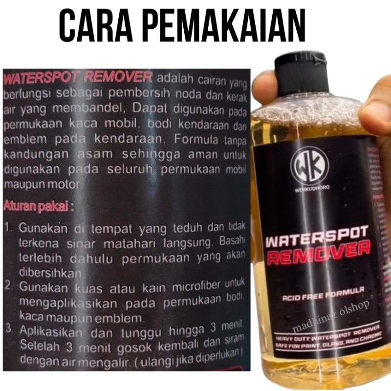 WK waterspot remover cairan ampuh anti jamur kaca jamur bodi mobil motor penghilang jamur kerak air mobil motor