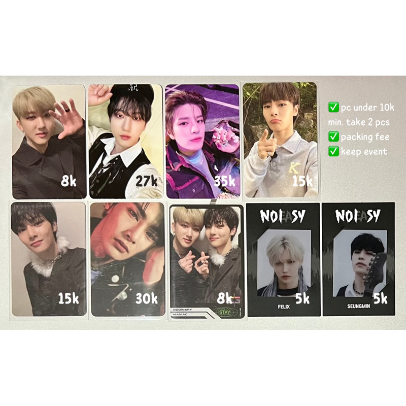 [READY STOCK] STRAY KIDS SKZ PHOTOCARDS PC CHANGBIN FELIX SEUNGMIN I.N AYEN IN S CLASS 5 STAR GO LIV