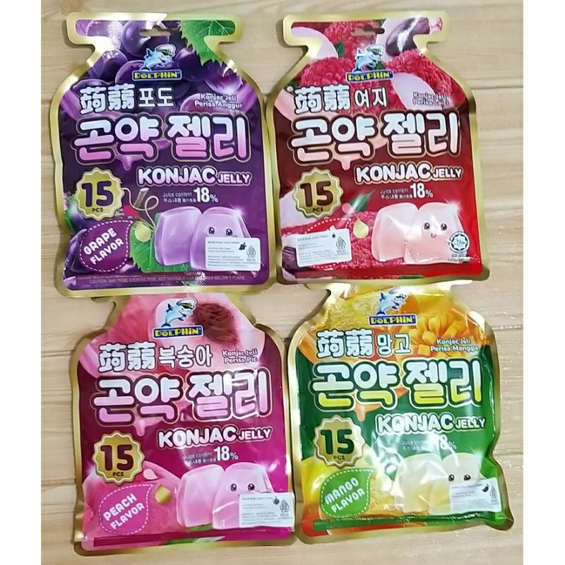 ✔MURAH Captain Dolphin Konjac Jelly All Varian 300gr isi 15pcs / Konjac Jelly Dolphin / Jelly Import